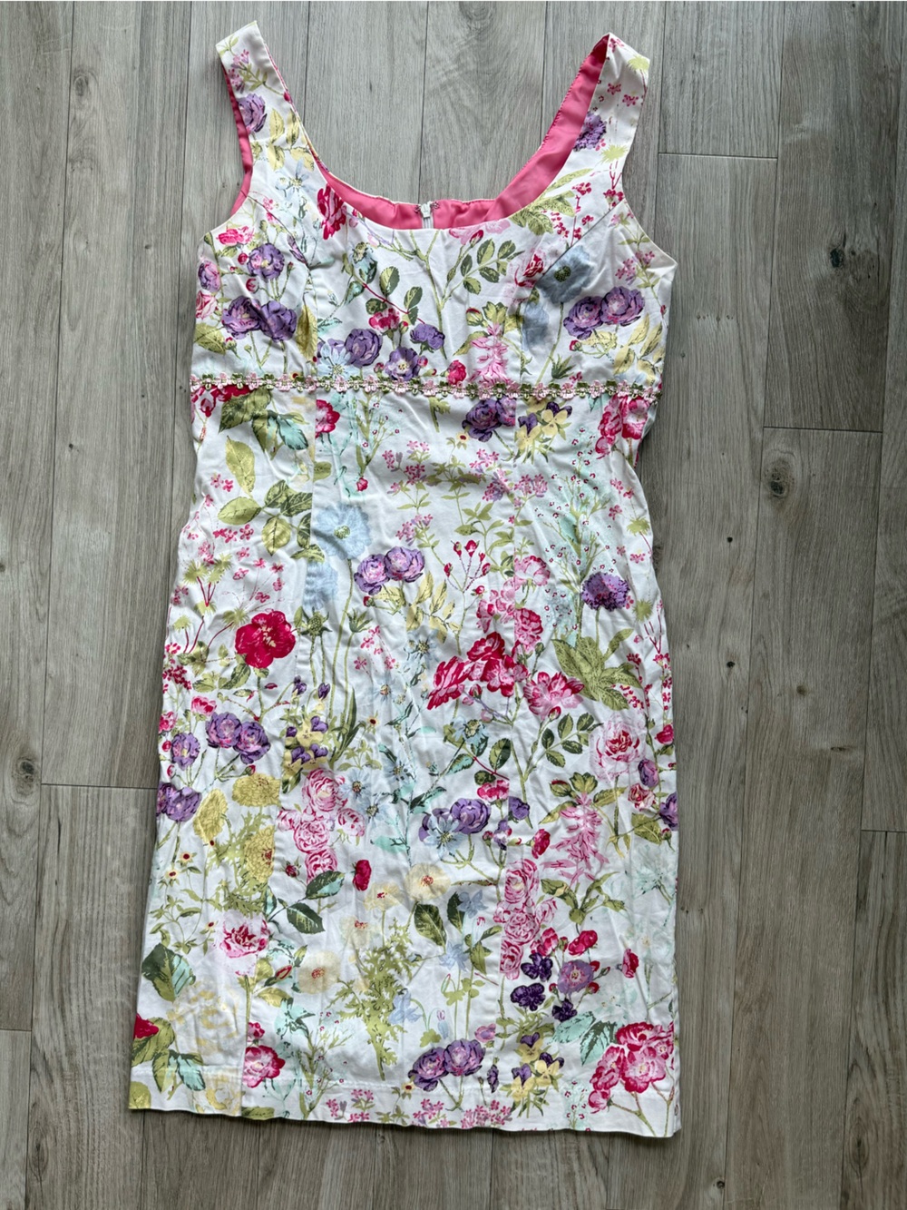 Floral Sleeveless Dress - Pink & Multicolor